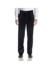 Mens Velvet Straight Long Pants Formal Slim Casual Fall Trousers Warm Tapered @