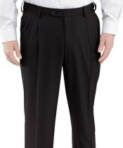  Mens Black Pants Winthrop and Chruch Pleated - Cheap Priced Dress Slacks