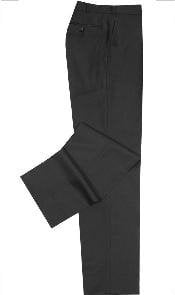  Mens Pleated Dress Pants Solid ~ plain front trousers are constructed of