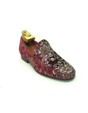  Mens Carrucci Sequin Patterns Hand Embroidered Bling Rose Gold - Dusty Rose