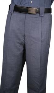  Mens Classic Fit Pleated Front Blue