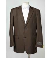 Style#-B6362 Single Breasted Mens Brown Two Button Blazer 