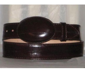  Authentic Faded Brown Eel Skin Western Cowboy Belt 