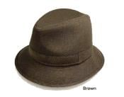 Mens Brown Fedora Trilby Hat