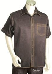  Mens Lustrous Exterior  Short Sleeved Two Piece Mens Walking Outfit