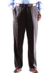  Regular Size & Big and Tall Brown 100% Wool Dress Pants Gabardine