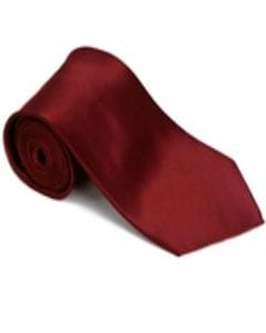 Burgundy ~ Maroon ~ Wine Color 100% Silk Solid Necktie With Handkerchief