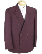  Burgundy Double Breasted Suits 2pc rayon Mens SHARP Classic fit  Suits