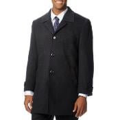  Mens Dress Coat Ram Charcoal Cashmere Blend Herringbone Mens Car coat Overcoat