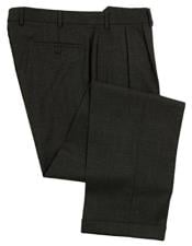  Charcoal Two Button Close Back Pockets Ralph Lauren 100% Wool Slacks