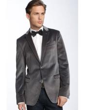   Mens Gray ~ Grey 2 Button Cheap Priced Designer Fashion Dress
