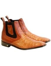  Mens Handcrafted Cognac Vestigium Boots Genuine