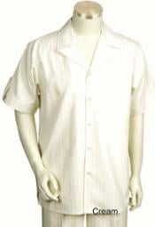  Mens Short Sleeve Soft Polyester Fabric Mens Walking Outfit Leisure Casual Suit