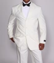  Mens 2 Pieces High Fashion Cream Tuxedo Suit with Flexible Waistband T802