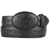  Print (Imitation) Western Style Printed Leather Belt Black 