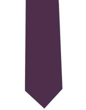  Tie Eggplant Polyester Extra Long