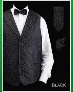 Slim fit Mens poly fabric Black Lapelled Groomsmen Dress Tuxedo Wedding Vest