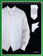  Mens 4 Piece Groomsmen Dress Tuxedo Wedding Vest ~ Waistcoat ~ Waist