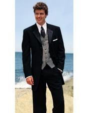  100% Wool Tuxedo Four Buttons Style