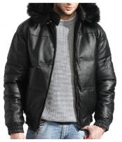 black faux fur jacket