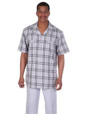 SKU#RJ800 Men's Dress Shirt Charcoal