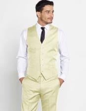  Mens Wool Vest With Matching Ivory