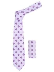  Trendy Light Purple Necktie With Hanky