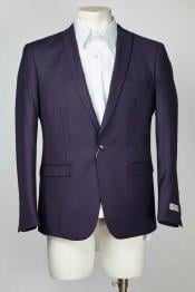  Style#-B6362 Mens Navy One Button Cheap Priced Designer Fashion Dress Casual Blazer