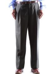  Regular Size & Big and Tall Olive Green Dress Pants Pleated Pants