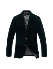  Alberto Nardoni Brand Mens Olive Green Velvet Mens blazer Jacket