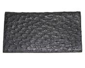  Mens Genuine Exotic Animal Skin Wallet ~ billetera ~ CARTERAS Large Ostrich Wallet Black 