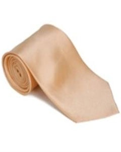  Peach 100% Silk Solid Necktie With Handkerchief Buy 10 of same color
