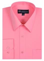 Plain Solid Color Traditional Peach Mens