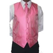  Pink Four-Piece Five-button Suit or Tux Mens Vest for Men Also available