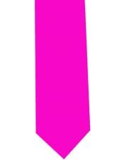  Mens Hot Pink Polyester Neck Tie