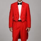  Red Tuxedo Mens Tail Tuxedo Tux Tailcoat Red Tuxedo Jacket with the