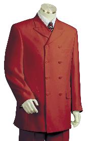  Deep Red Double breasted Suit Wide
