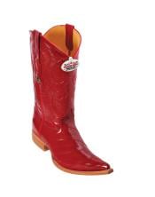  Los Altos Boots Red Eel 3X-Toe Cowboy Boots - Botas De Anguila