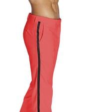  Mens Red Flat Front With Satin Band Classic Fit Tuxedo Pant