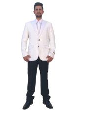  Style#-B6362Mens Shiny 2 Button White Cheap Priced Designer Fashion Dress Casual Blazer