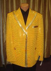 SKU#SM2792 Gold ~ Mustard ~ Dijon ~ Dark Yellow ~ Champagne Color Sharkskin Suit
$165
