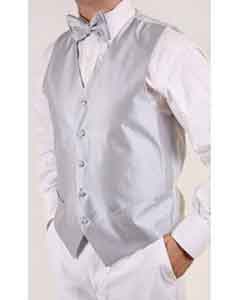  Mens Grey 4-piece Dress Tuxedo Wedding Vest ~ Waistcoat ~ Waist coat
