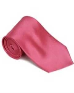  Shockingpink 100% Silk Solid Necktie With Handkerchief Buy 10 of same color