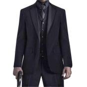  Keanu Reeves John Wick Mens Black 3 Piece   Suit