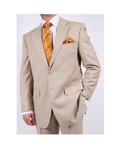 Men's High Fashionable Tan ~ Beige Two Piece Suit