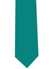  Extra Long Teal Polyester Neck Tie