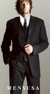  Luxurious Mens 3 Button Super 150s Worsted Wool Tuxedo 