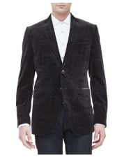 Mens-Two-Button-Black-Jacket