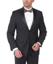  By Wool Tuxedo Two Button with Flat Front 