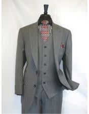  Apollo King Mens Charcoal Grey  2 Buttons Peak Lapel Side Vents